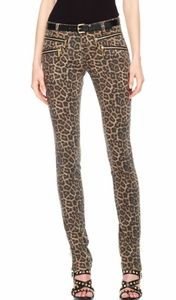 REDUCED ❗Michael Kors Leopard Zip Skinny Jeans